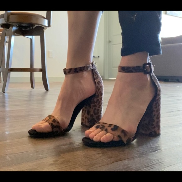 New Look Cheetah Print Open Toe Heels - Picture 10 of 10